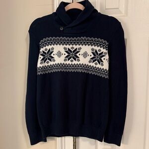 Child’s Navy Blue Snowflake Sweater